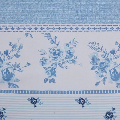 Intelligent Design Twin/Twin XL Lena Floral Striped Comforter Set Blue: Hypoallergenic Dorm Bedding, OEKO-TEX Certified — фото 6