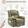 CAVINAS 20 Inch Modern Recliner Chair for Elderly,Upholstered Home Theater Seating with Backrest,Side Pocket and Adjustable Footrest - 4 of 4