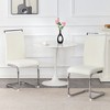 Luxury style Dining Chairs, Comfort & Stability in One, The combination of grainy fabric-like fabric and metal legs is stylish and versatile - 3 of 4