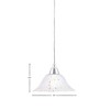 Toltec Lighting Any 1 - Light Pendant in  Chrome with 10" Frosted Crystal  Shade - 2 of 2