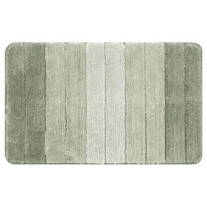 Unique Bargains Plush Gradient Striped Microfiber Shaggy Bathroom Mat - 1 of 4