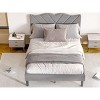 Racxily Size Platform Bed Frame with Upholstered Headboard & Wooden Slats - No Box Spring Needed, Easy Assembly - 2 of 4