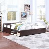 Okak Twin Size Extending Design Daybed with Trundle/Drawers & Safety Rails,Solid Wood Platform Bed Frame for Teens,Adults - 4 of 4