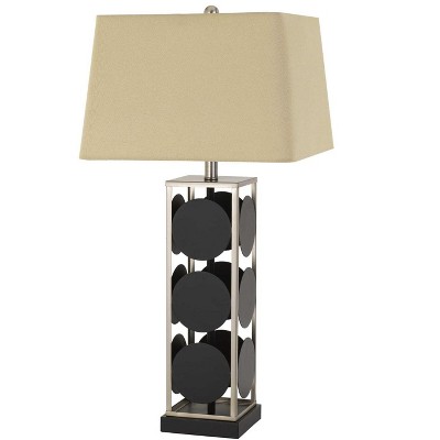 Cal Lighting Hanson Metal Table Lamp With Square Fabric Shade