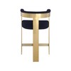 Meridian Furniture,Romeo Navy Boucle Fabric Counter Stool, Set of 2 - 2 of 4