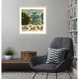 Amanti Art Sheep in Summer I by Melissa Wang Framed Wall Art Print - 1 of 4