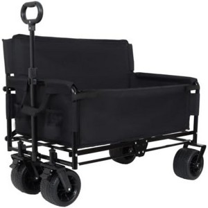 BEAFUP 3-in-1 Heavy-Duty Folding Wagon Cart with All-Terrain Wheels & 180L Storage for Beach Camping Families & Outdoor Enthusiasts - 1 of 4