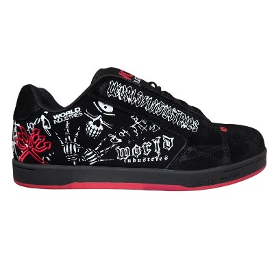 World Industries Mens Smith Skateboard Shoes, Black/White/Red (10) — фото 2
