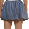 Women's Bubble‑Hem Mini Skirt – A‑Line with Elastic Waist & Washed Cherie Code - 2 of 4