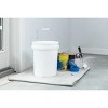 Racxily Round Utility Bucket, Comfort Handle, 5 Gallon Plastic Storage barrel, White - 3 of 4