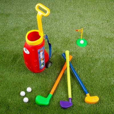 Colorful Toddler Golf Play Set with Bag and Accessories