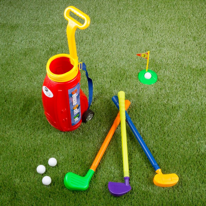 Toy Time Toddler Toy Golf Play Set with Plastic Bag, 2 Clubs, 1 Putter, 4 Balls, Putting Cup, 2 of 7