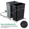 Pull Out Trash Can Under Cabinet, Quiet Steel Slides, Space Saving Waste Container Recycle Bin, for Kitchen Apartment - 3 of 4