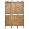 vidaXL 3-Panel Bamboo Privacy Screen, Outdoor/Indoor Folding Divider for Garden Patio/Room, 47.2" x 70.9", Natural Brown - Farmhouse Style - 2 of 4
