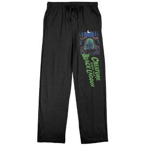 Universal Monsters Creature From The Black Lagoon Adult Black Sleep Pajama Pants - 1 of 3