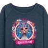Women's - LOL Surprise! - Royal Rebel Lightweight French Terry Wide Neck Long Sleeve Shirt - 2 of 4