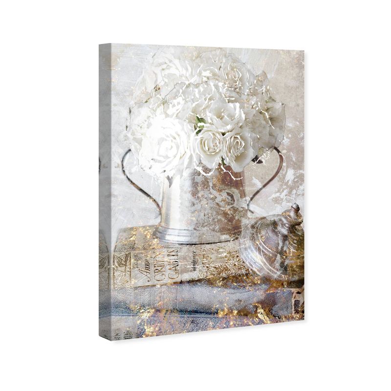 15&#34; x 10&#34; Romantic Roses Floral and Botanical Unframed Canvas Wall Art in White - Oliver Gal, 5 of 6