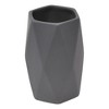 Evideco French Home Goods Geometric Stoneware Bathroom Tumbler Diamond Design for Toothbrush Holder, Makeup Brush Cup or Organizer - 2 of 4