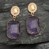 SOHI Women's Purple  Stone Drop Earrings - 2 of 3