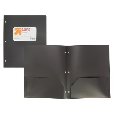 Photo 1 of 2 Pocket Plastic Folder Black - up  up
15 Pack