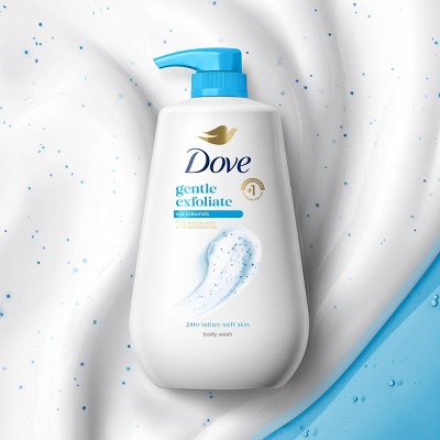 Dove Beauty Gentle Exfoliating Body Wash Pump - Sea Minerals 24hr Lotion-Soft Skin - 30.6 fl oz