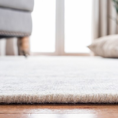 Handmade Gray Wool and Viscose Tufted Area Rug