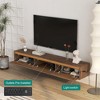 Chic Crate - 65" Floating Media Console w/ RGB Backlighting & Smart Power Hub - Acrylic-Glass Hybrid Wall Mount for Living Room/Home Theater - 3 of 4
