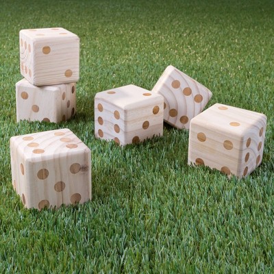 Hey! Play! Giant Wooden Yard Dice Outdoor Lawn Game