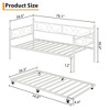 COZONY Twin Daybed with Trundle – Roll-Out Twin Bed Frame with Durable Steel Slats, Space-Saving Design, Mattresses Sold Separately - 3 of 4