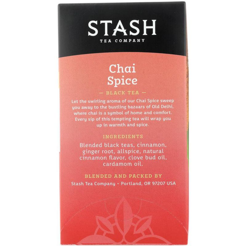 Stash Tea Chai Black Double Spice Tea - Case of 6/20 Bags, 4 of 6