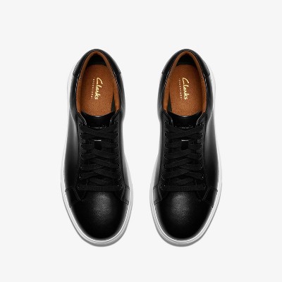 Clarks Mens Goswell Tie Black Leather Shoes 11 Medium — фото 7