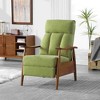 CAVINAS Upholstered Accent Chair with Wooden Frame,Modern Arm Chair,Adjustable Recliner Chair for Bedroom,Reading Room - 2 of 4