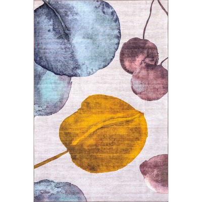 Nuloom Kristy Leaves Machine Washable Indoor/Outdoor Area Rug