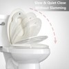 Elongated Toilet Seat, Slow Close Toilet Cover Seat for Easy Clean and Stain-Resistant, Plastic Toilet Seat with Cover, Quick-Release Hinges - 4 of 4