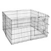 Pet Adobe Folding 8-Panel Folding Metal Wire Pet Playpen - Satin Black - 4 of 4