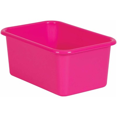 Teacher Created Resources Pink Small Plastic Storage Bin (Pack of 6)