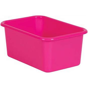 Teacher Created Resources Pink Small Plastic Storage Bin