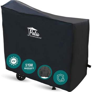 Patio Companion Professional Smoker Cover, 5-Year Warranty, Heavy-Grade, UV Blocking, Weather Resistant, Grill Cover for Traeger, Pit Boss. Etc.