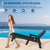 Atio Chaise Lounge with Rolling Wheels, Oversize 5-Position Lounge Chair with Cup Holder, Resin Pool Lounger Chair for Outside - 4 of 4