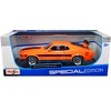 1970 Ford Mustang Mach 1 428 "Twister Special" Orange with Black Stripes "Special Edition" 1/18 Diecast Model Car by Maisto - 3 of 3