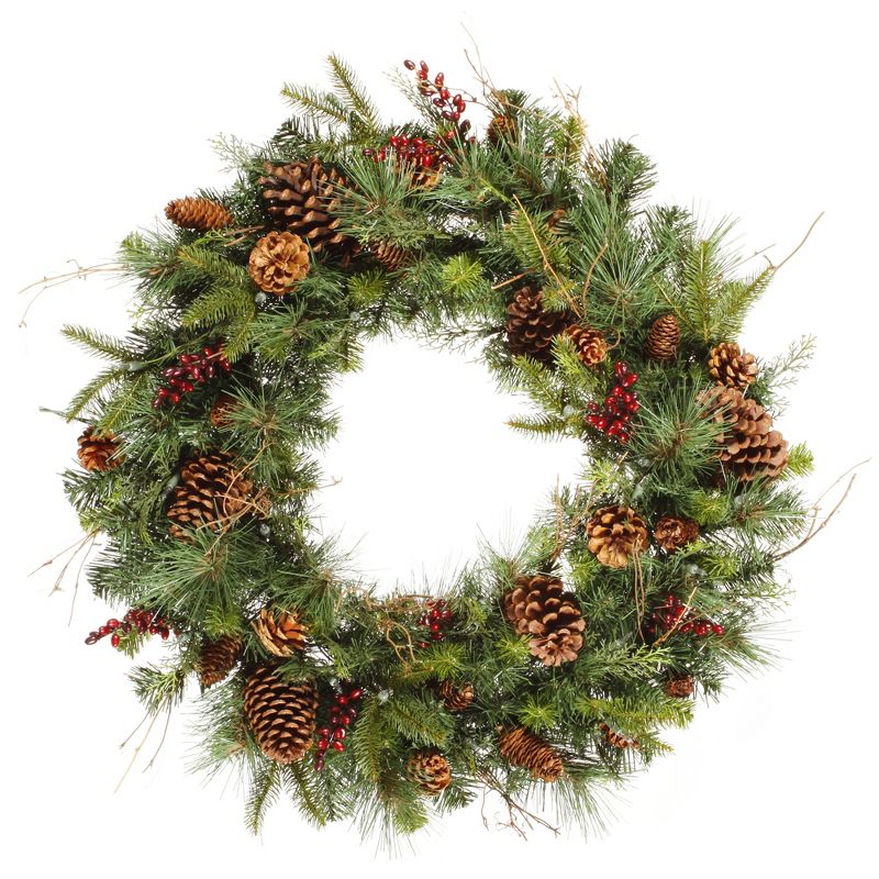 Vickerman Cibola Mix Berry Artificial Christmas Wreath, 1 of 4