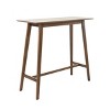 42'' Rectangular Counter Height Bar Table with Wood Frame and Crossbar Support for Kitchen or Dining Spaces-The Pop Home - 4 of 4
