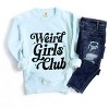 Weird Girls Club Distressed - Women's Garment Dyed Graphic Sweatshirt - 3 of 4