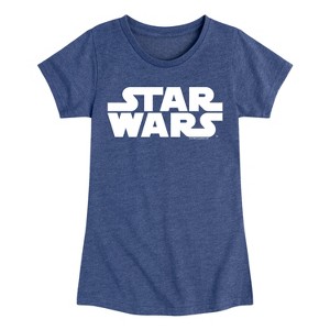 Girls' - Star Wars - Logo Fitted Short Sleeve Graphic T-Shirt - 1 of 3