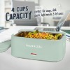 Nostalgia 32-Ounce Portable Heated Electric Lunch Box – Leak-Proof Silicone Sealed Lid, Foldable Carry Handle, Detachable Cord – Sage - 4 of 4