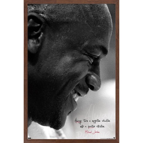 Michael Jordan - Jersey Wall Poster, 14.725 x 22.375, Framed 