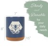 Elanze Designs Bee Honeycomb Flowers Arrangement Ceramic Cork Bottom Navy Blue Large Capacity Utensil Holder Crock for Countertop Storage, Stylish & - 2 of 4