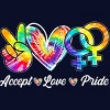 Adult Design By Humans Accept Love LGBTQIA+ Pride Tie Dye Rainbow By HARGOOT-Shirt - 2 of 2