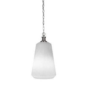 Toltec Lighting Carina 1 - Light Pendant in  Brushed Nickel with 11" Opal Frosted Shade - 1 of 1