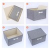 REGALWOVEN Collapsible Fabric Storage Bin with Lid and Handle for Shelves Closet 1 Pc - 3 of 4